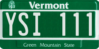 VT license plate YSI111
