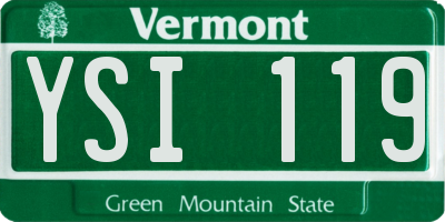 VT license plate YSI119