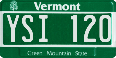 VT license plate YSI120