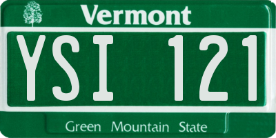 VT license plate YSI121