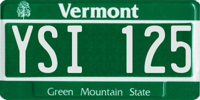 VT license plate YSI125