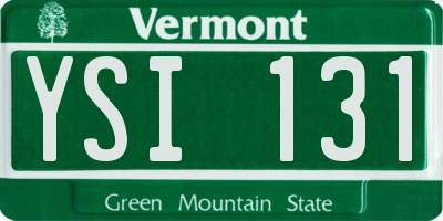 VT license plate YSI131