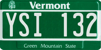 VT license plate YSI132
