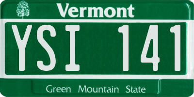 VT license plate YSI141
