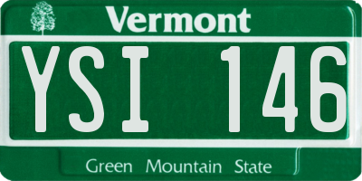 VT license plate YSI146