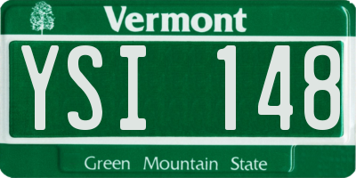 VT license plate YSI148