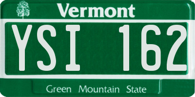 VT license plate YSI162