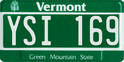 VT license plate YSI169