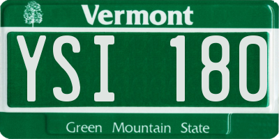 VT license plate YSI180