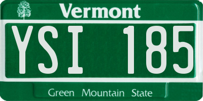VT license plate YSI185