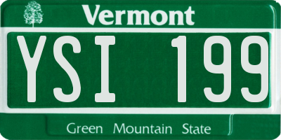 VT license plate YSI199