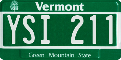 VT license plate YSI211