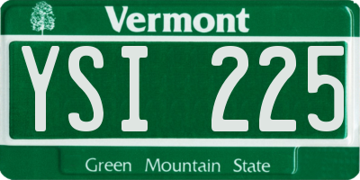 VT license plate YSI225