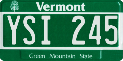 VT license plate YSI245