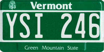 VT license plate YSI246