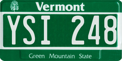 VT license plate YSI248