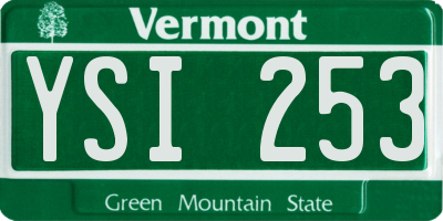 VT license plate YSI253