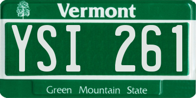 VT license plate YSI261