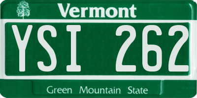 VT license plate YSI262