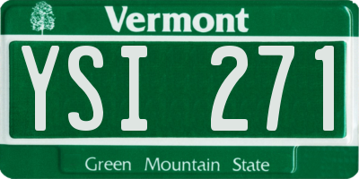 VT license plate YSI271