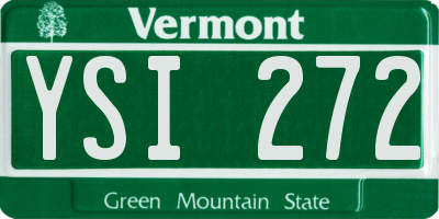 VT license plate YSI272
