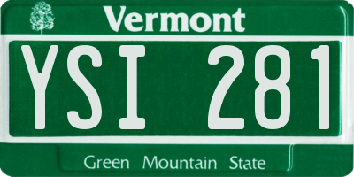VT license plate YSI281