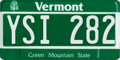 VT license plate YSI282