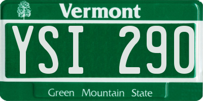 VT license plate YSI290