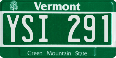 VT license plate YSI291