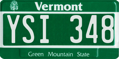 VT license plate YSI348
