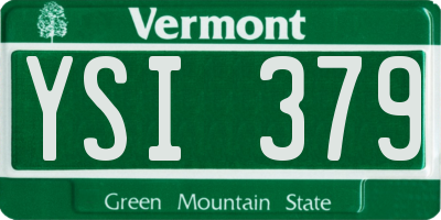 VT license plate YSI379