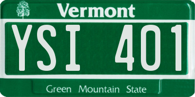 VT license plate YSI401