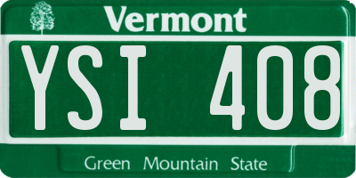 VT license plate YSI408