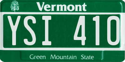 VT license plate YSI410