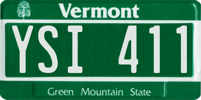 VT license plate YSI411