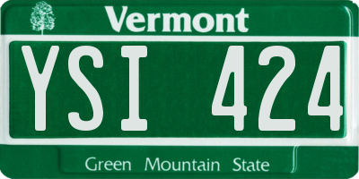 VT license plate YSI424