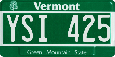 VT license plate YSI425