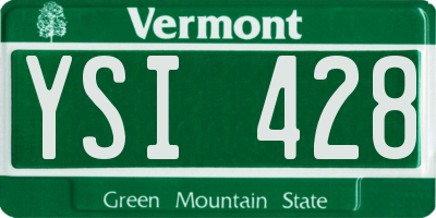 VT license plate YSI428
