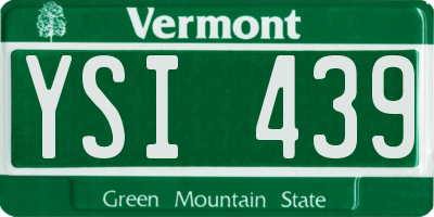 VT license plate YSI439