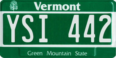 VT license plate YSI442