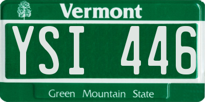 VT license plate YSI446