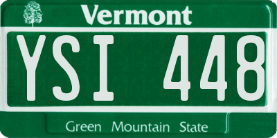 VT license plate YSI448
