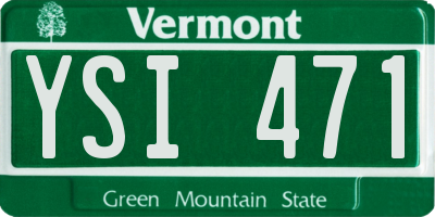 VT license plate YSI471