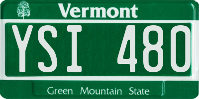 VT license plate YSI480