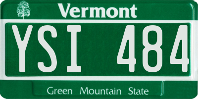 VT license plate YSI484