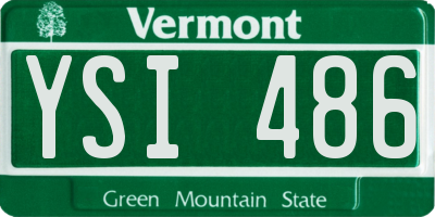 VT license plate YSI486