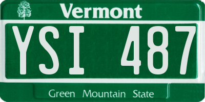 VT license plate YSI487