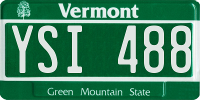 VT license plate YSI488