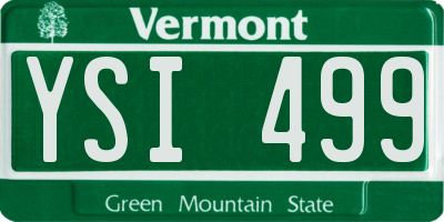 VT license plate YSI499