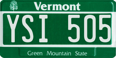 VT license plate YSI505
